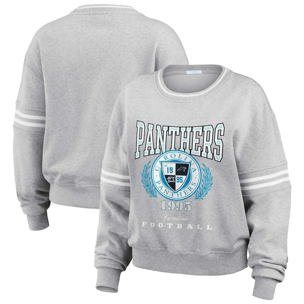 NFL Carolina Panthers WEAR by Erin Andrews Women's Cropped Pullover Sweatshirt