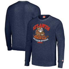 Atlanta Braves MLB x Guy Fieri’s Flavortown Unisex Tri-Blend Pullover Sweatshirt - Navy