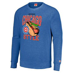 Chicago Cubs MLB x Guy Fieri’s Flavortown Unisex Tri-Blend Pullover Sweatshirt - Royal