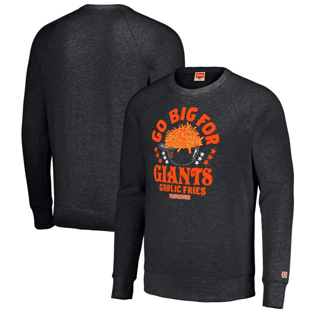 San Francisco Giants MLB x Guy Fieri’s Flavortown Unisex Tri-Blend Pullover Sweatshirt - Charcoal