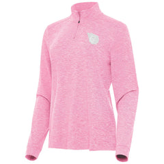 Cleveland Guardians Antigua Women's Mentor Lightweight Mock Neck Quarter-Zip Top - Pink