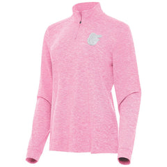 Baltimore Orioles Antigua Women's Mentor Lightweight Mock Neck Quarter-Zip Top - Pink