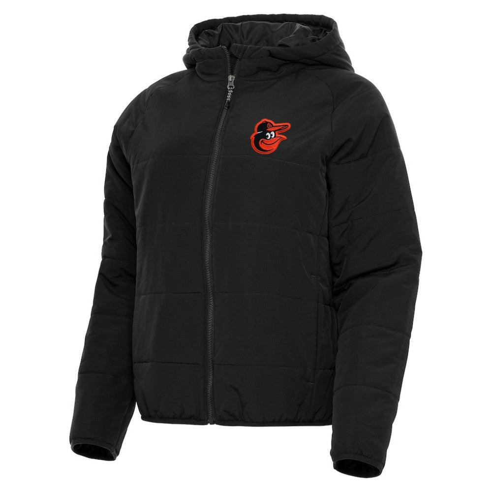 Baltimore Orioles Antigua Women's Universe Full-Zip Hoodie Jacket - Black