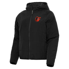 Baltimore Orioles Antigua Women's Universe Full-Zip Hoodie Jacket - Black