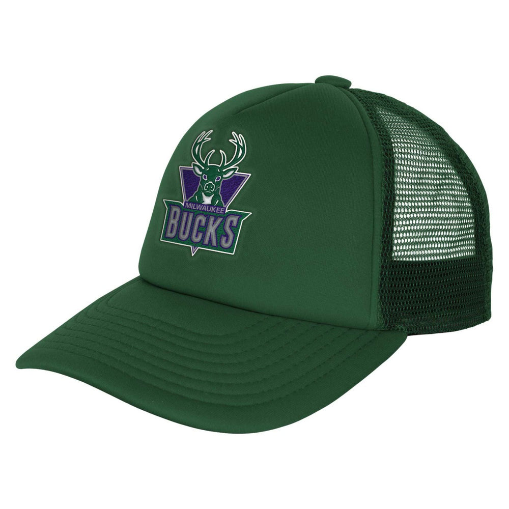 Milwaukee Bucks Youth Core Evergreen Trucker Adjustable Hat - Hunter Green | Mitchell & Ness cheap