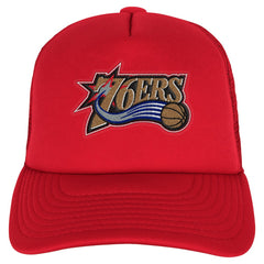 Philadelphia 76ers Youth Core Evergreen Trucker Adjustable Hat - Red | Mitchell & Ness cheap