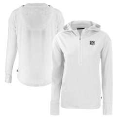 NFL Cincinnati Bengals Cutter & Buck Women's Daybreak Eco Recycled Half-Zip Hoodie