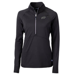 NFL Buffalo Bills Cutter & Buck Women's Adapt Eco Knit Stretch Recycled Raglan Half-Zip Top