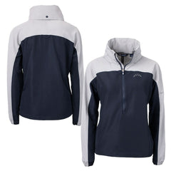 NFL Los Angeles Chargers Cutter & Buck Women's Charter Eco Recycled Half-Zip Hoodie Anorak Jacket