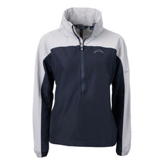 NFL Los Angeles Chargers Cutter & Buck Women's Charter Eco Recycled Half-Zip Hoodie Anorak Jacket