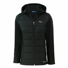 NFL Denver Broncos Cutter & Buck Women's Evoke Hybrid Eco Softshell Recycled Full-Zip Hoodie Jacket