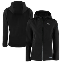 NFL Denver Broncos Cutter & Buck Women's Evoke Eco Softshell Recycled Full-Zip Hoodie Jacket