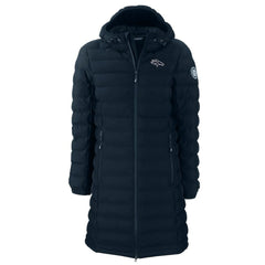 NFL Denver Broncos Cutter & Buck Women's Mission Ridge Repreve Eco Insulated Full-Zip Hoodie Long Puffer Jacket