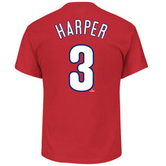 Bryce Harper Philadelphia Phillies Big & Tall Name & Number T-Shirt - Red
