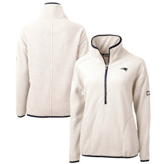 NFL New England Patriots Cutter & Buck Women's Cascade Eco Sherpa Fleece Half-Zip Jacket