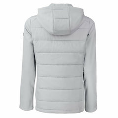 NFL New England Patriots Cutter & Buck Women's Evoke Hybrid Eco Softshell Recycled Full-Zip Hoodie Jacket