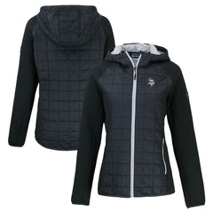 NFL Minnesota Vikings Cutter & Buck Women's Rainier PrimaLoft Eco Hybrid Full-Zip Hoodie Jacket