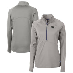 NFL New York Giants Cutter & Buck Women's Adapt Eco Knit Stretch Recycled Raglan Half-Zip Top
