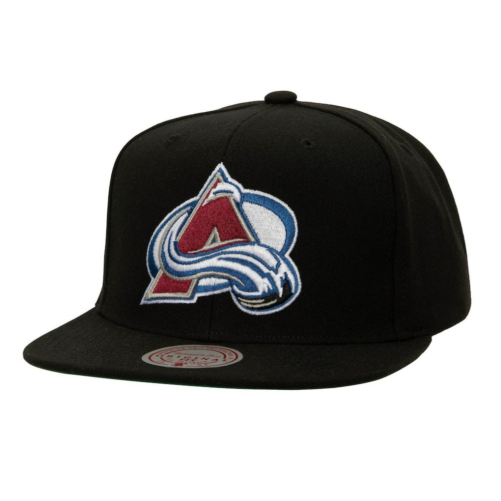 Colorado Avalanche Mitchell & Ness Core Top Spot Snapback Hat