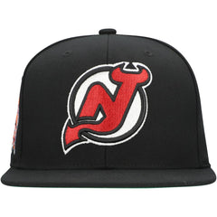 New Jersey Devils Mitchell & Ness Core Top Spot Snapback Hat