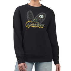 NFL Green Bay Packers G-III 4Her by Carl Banks Women's Leopard Heart Pullover Sweatshirt