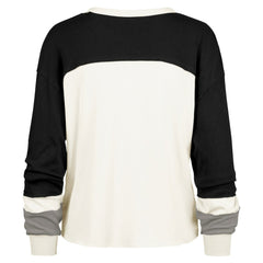 NFL Carolina Panthers '47 Women's Double Header Curve Raglan Long Sleeve Crop Top