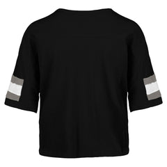 NFL Las Vegas Raiders '47 Women's Double Header Scout Cropped V-Neck T-Shirt