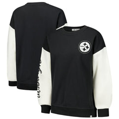 NFL Pittsburgh Steelers '47 Women's Double Header Rise Andie Pullover Sweatshirt