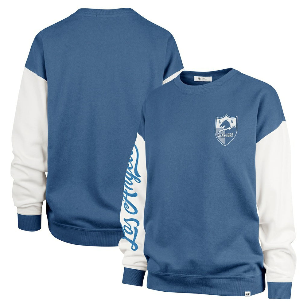 NFL Los Angeles Chargers '47 Women's Double Header Rise Andie Pullover Sweatshirt
