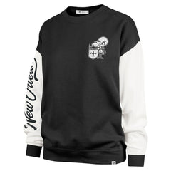 NFL New Orleans Saints '47 Women's Double Header Rise Andie Pullover Sweatshirt