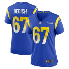 NFL Los Angeles Rams Justin Dedich Women's Game Jersey