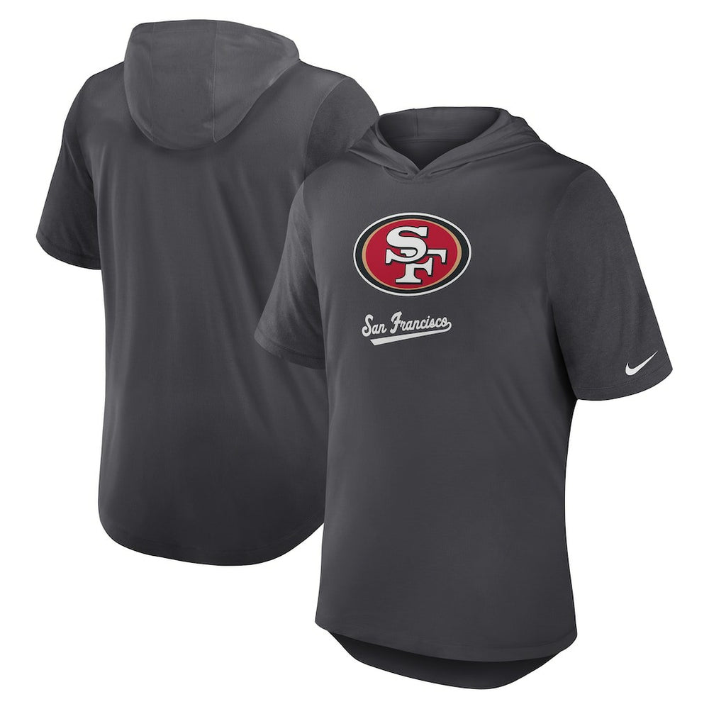 NFL San Francisco 49ers Tri-Blend Performance Hoodie T-Shirt