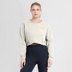 NFL Cincinnati Bengals Women's Studio Tri-Blend Cropped Pullover Sweatshirt