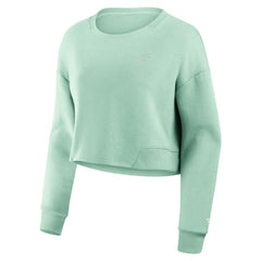 NFL Buffalo Bills Women's Studio Tri-Blend Cropped Pullover Sweatshirt