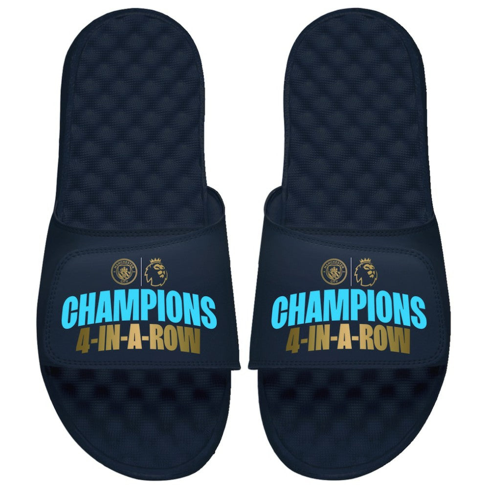 Manchester City ISlide Unisex Four-Time Consecutive Premier League Champions Slide Sandals / Soccer For sale