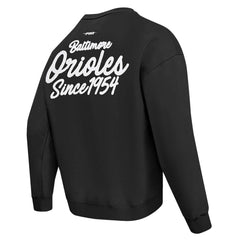 Baltimore Orioles Pro Standard Paint The City Dropped Shoulder Pullover Sweatshirt - Black