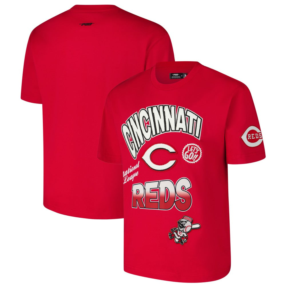 Cincinnati Reds Pro Standard Turn It Up Dropped Shoulder T-Shirt - Red