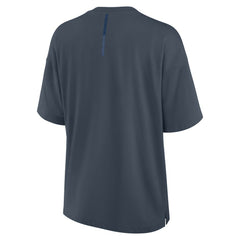 Los Angeles Dodgers Women's Oversized Elements Raw Edge Future Ground T-Shirt - Blue