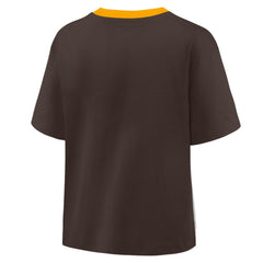 San Diego Padres Oversized Race To Win V-Neck T-Shirt - Brown/Graphite