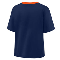 Houston Astros Oversized Race To Win V-Neck T-Shirt - Navy/Graphite