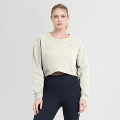 Baltimore Orioles Women's Studio Cropped Pullover Sweatshirt - Cream