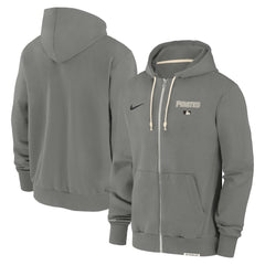 Pittsburgh Pirates Authentic Collection Travel Performance Full-Zip Hoodie - Charcoal | Nike