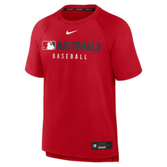 Washington Nationals Authentic Collection Pregame Raglan Dri-FIT T-Shirt - Red | Nike