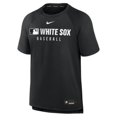 Chicago White Sox Authentic Collection Pregame Raglan Dri-FIT T-Shirt - Black | Nike