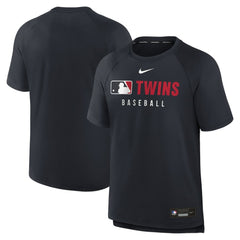 Minnesota Twins Authentic Collection Pregame Raglan Dri-FIT T-Shirt - Navy | Nike