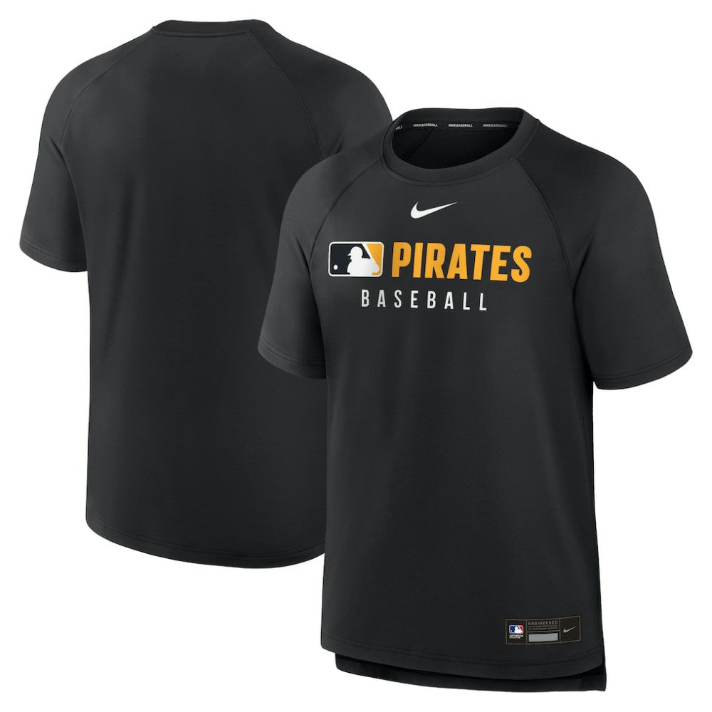 Pittsburgh Pirates Authentic Collection Pregame Raglan Dri-FIT T-Shirt - Black | Nike