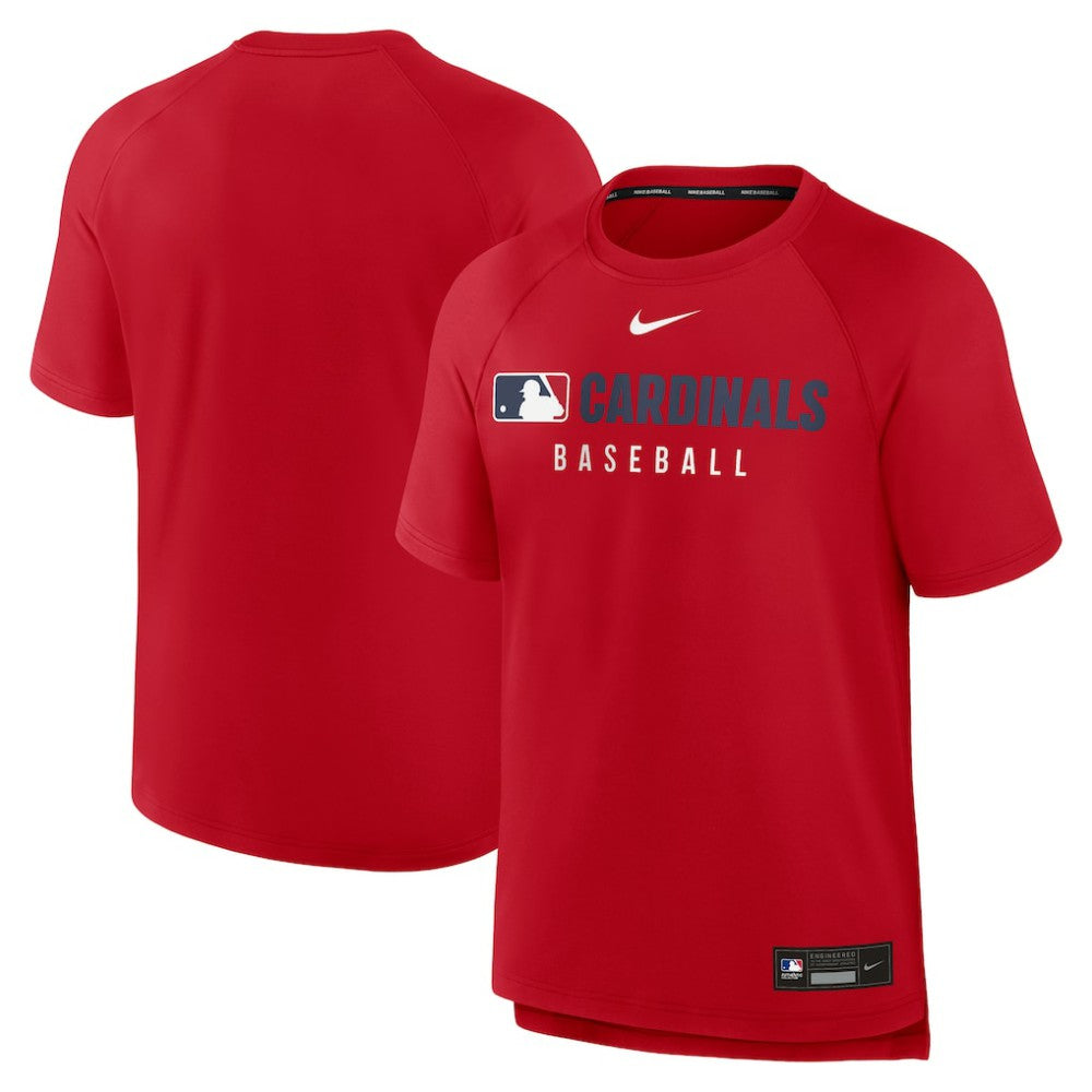 St. Louis Cardinals Authentic Collection Pregame Raglan Dri-FIT T-Shirt - Red | Nike