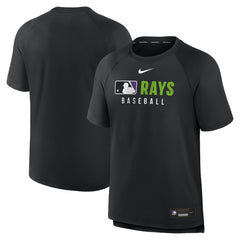 Tampa Bay Rays Authentic Collection Pregame Raglan Dri-FIT T-Shirt - Black | Nike