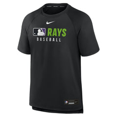 Tampa Bay Rays Authentic Collection Pregame Raglan Dri-FIT T-Shirt - Black | Nike