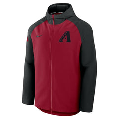 Arizona Diamondbacks Authentic Collection Raglan Performance Full-Zip Jacket - Red/Black | Nike